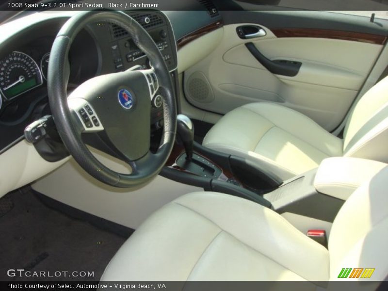 Black / Parchment 2008 Saab 9-3 2.0T Sport Sedan