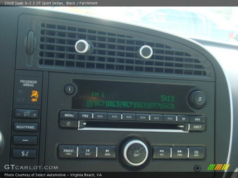 Black / Parchment 2008 Saab 9-3 2.0T Sport Sedan