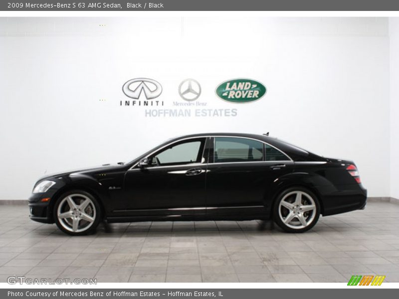 Black / Black 2009 Mercedes-Benz S 63 AMG Sedan