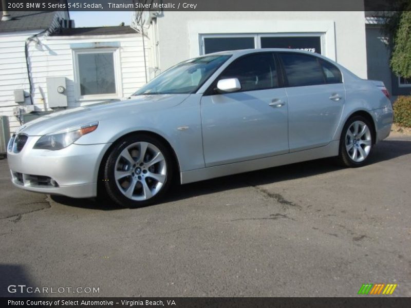 Titanium Silver Metallic / Grey 2005 BMW 5 Series 545i Sedan