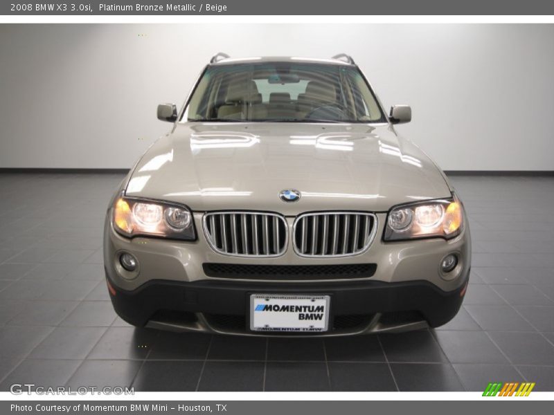 Platinum Bronze Metallic / Beige 2008 BMW X3 3.0si