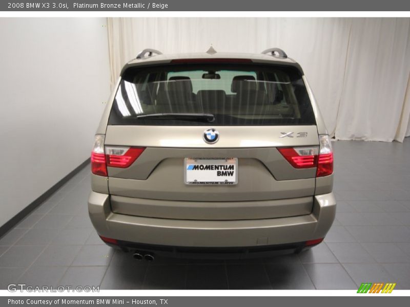 Platinum Bronze Metallic / Beige 2008 BMW X3 3.0si