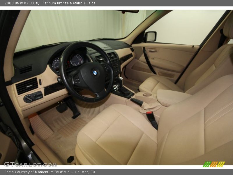 Platinum Bronze Metallic / Beige 2008 BMW X3 3.0si