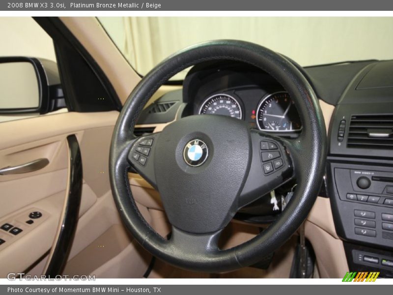 Platinum Bronze Metallic / Beige 2008 BMW X3 3.0si
