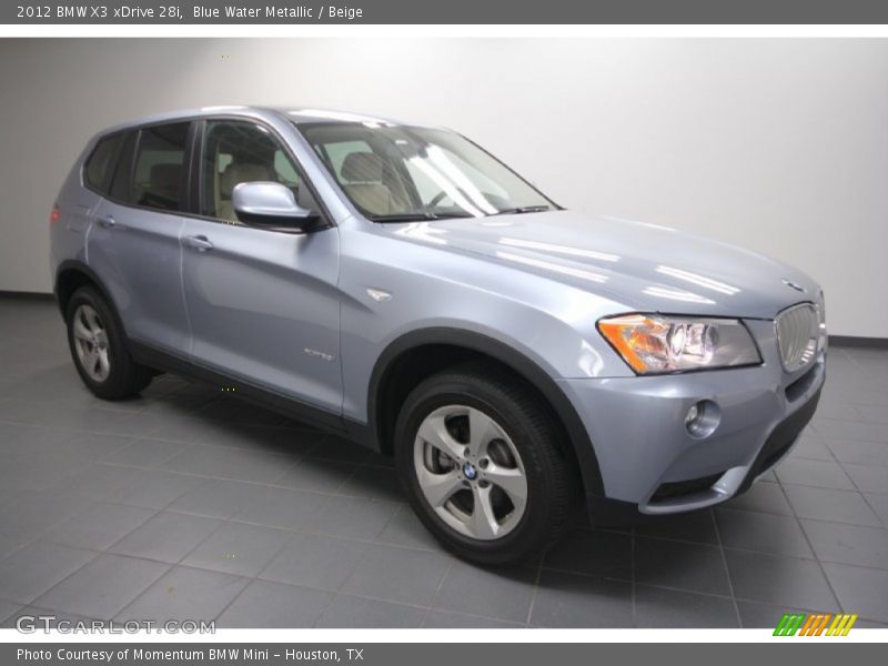 Blue Water Metallic / Beige 2012 BMW X3 xDrive 28i