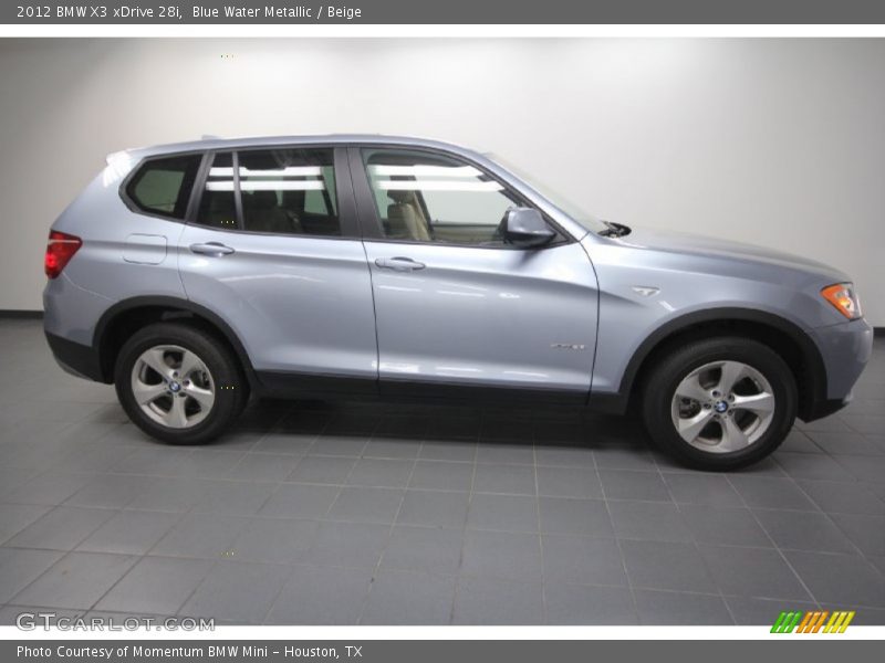 Blue Water Metallic / Beige 2012 BMW X3 xDrive 28i