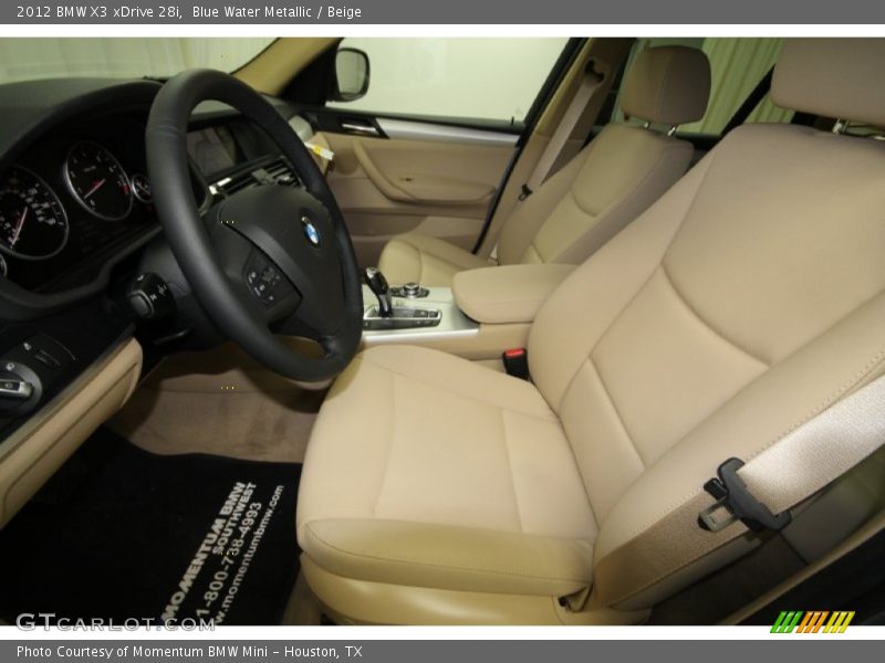 Blue Water Metallic / Beige 2012 BMW X3 xDrive 28i