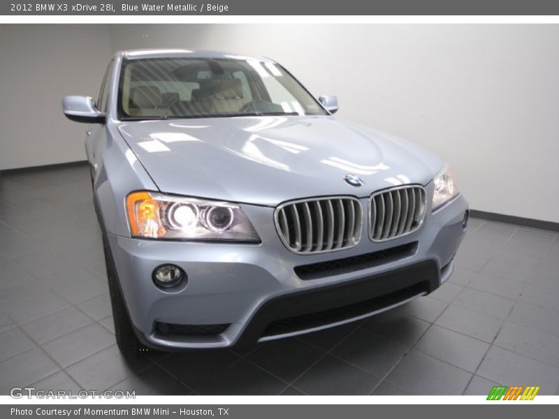 Blue Water Metallic / Beige 2012 BMW X3 xDrive 28i