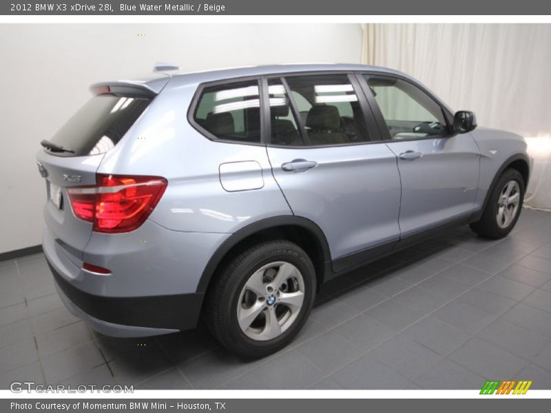 Blue Water Metallic / Beige 2012 BMW X3 xDrive 28i