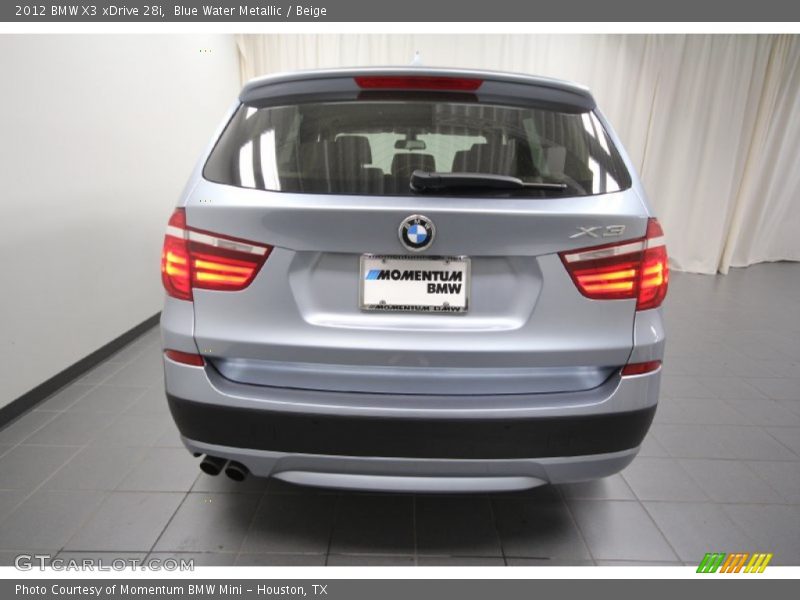 Blue Water Metallic / Beige 2012 BMW X3 xDrive 28i
