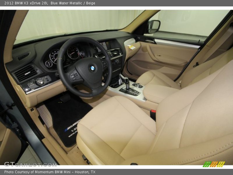 Blue Water Metallic / Beige 2012 BMW X3 xDrive 28i