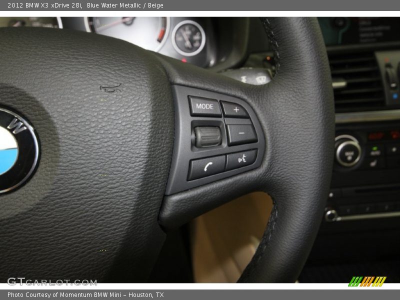 Blue Water Metallic / Beige 2012 BMW X3 xDrive 28i