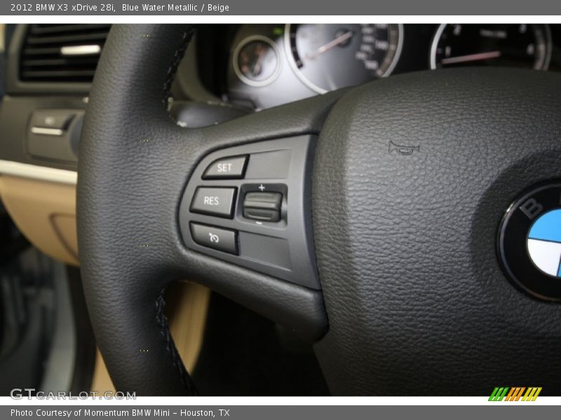 Blue Water Metallic / Beige 2012 BMW X3 xDrive 28i
