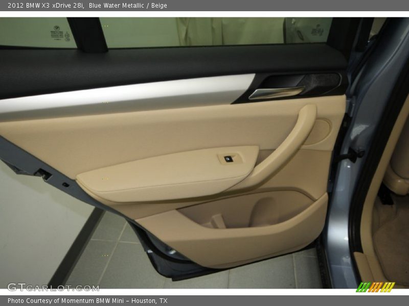 Blue Water Metallic / Beige 2012 BMW X3 xDrive 28i