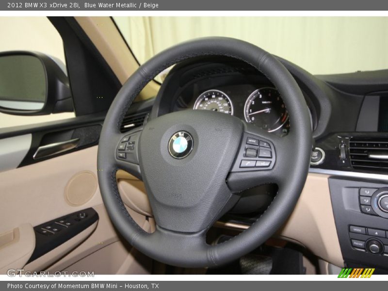 Blue Water Metallic / Beige 2012 BMW X3 xDrive 28i