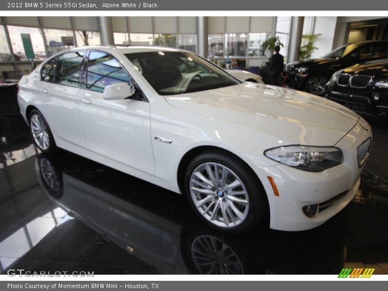 Alpine White / Black 2012 BMW 5 Series 550i Sedan
