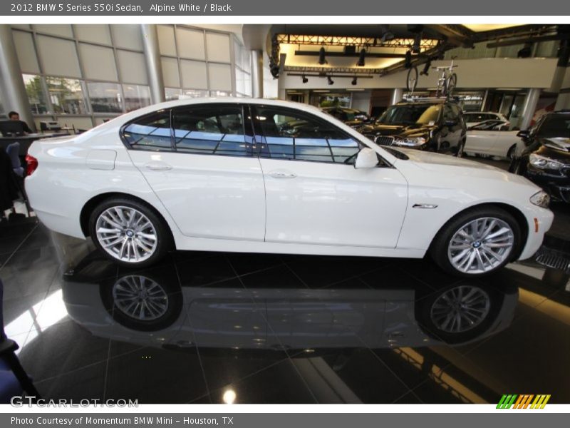 Alpine White / Black 2012 BMW 5 Series 550i Sedan