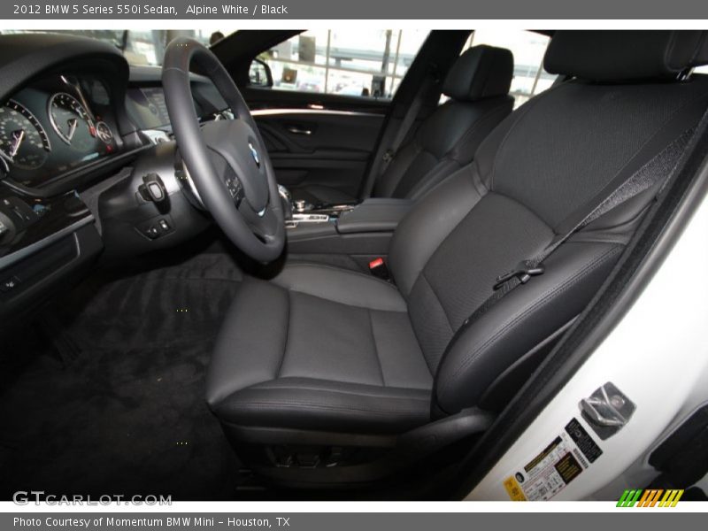 Alpine White / Black 2012 BMW 5 Series 550i Sedan