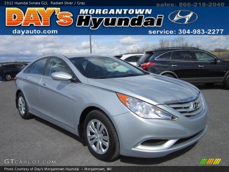 Radiant Silver / Gray 2012 Hyundai Sonata GLS