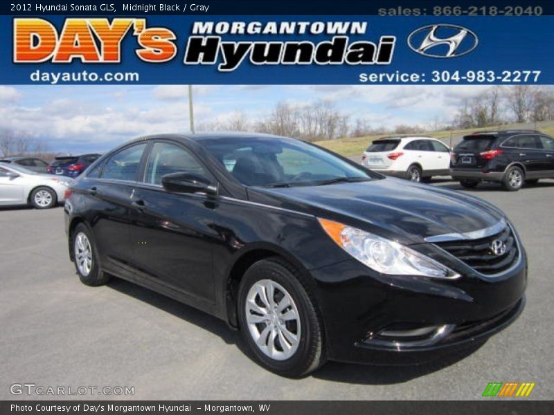 Midnight Black / Gray 2012 Hyundai Sonata GLS