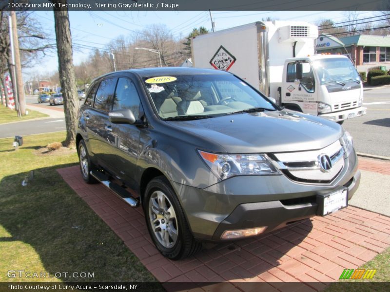 Sterling Gray Metallic / Taupe 2008 Acura MDX Technology