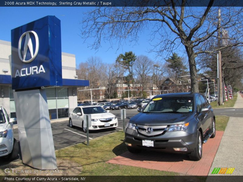 Sterling Gray Metallic / Taupe 2008 Acura MDX Technology