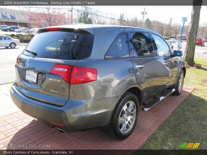 Sterling Gray Metallic / Taupe 2008 Acura MDX Technology