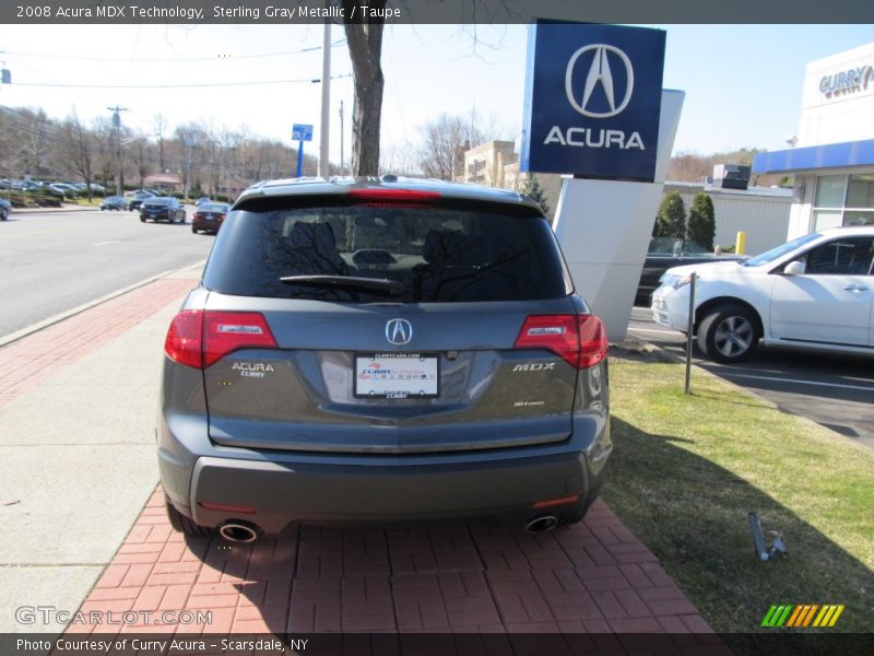 Sterling Gray Metallic / Taupe 2008 Acura MDX Technology