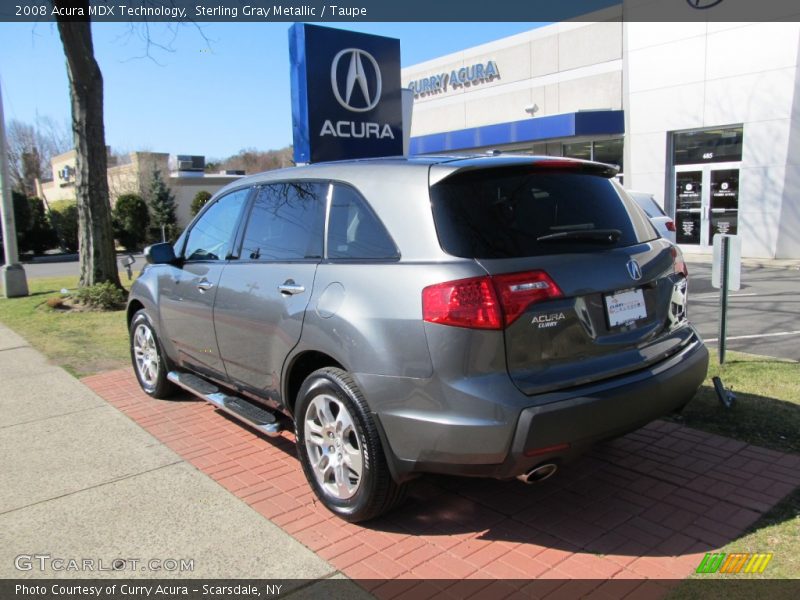 Sterling Gray Metallic / Taupe 2008 Acura MDX Technology
