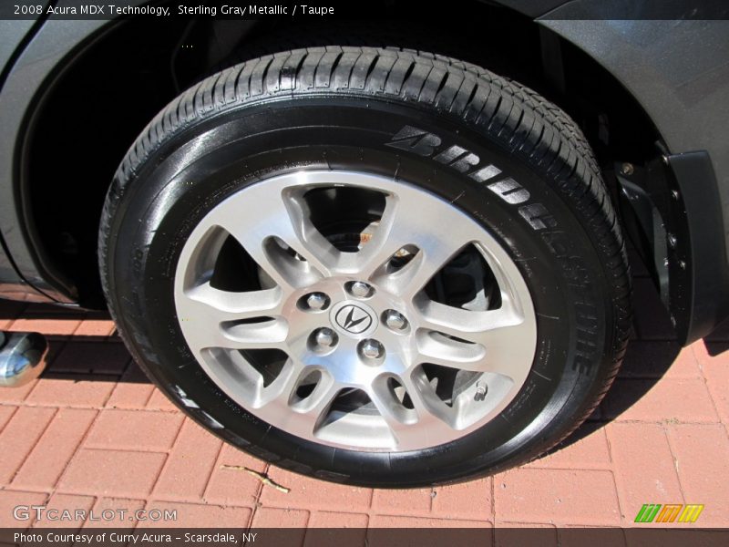 Sterling Gray Metallic / Taupe 2008 Acura MDX Technology