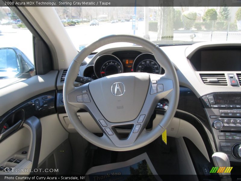 Sterling Gray Metallic / Taupe 2008 Acura MDX Technology