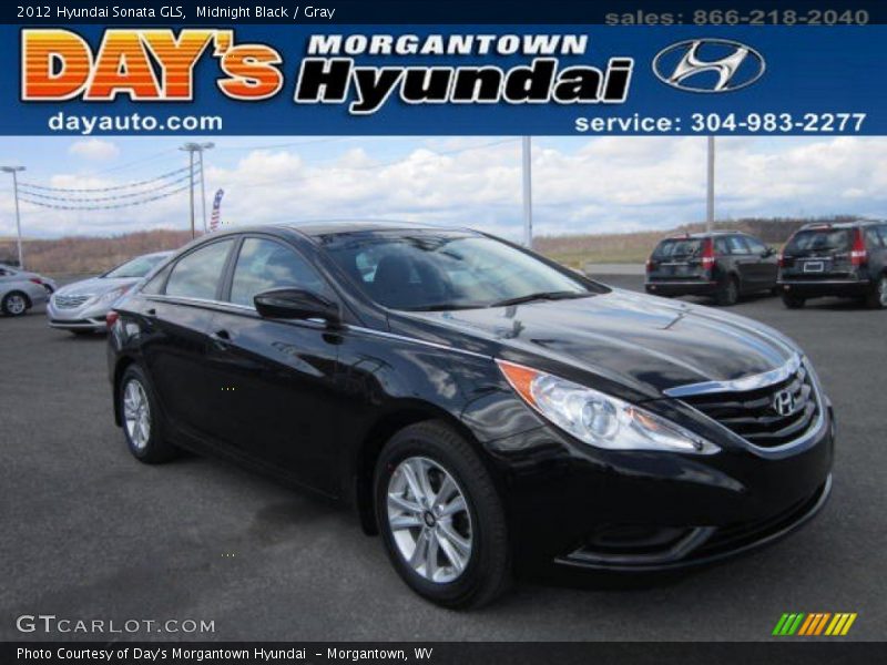 Midnight Black / Gray 2012 Hyundai Sonata GLS