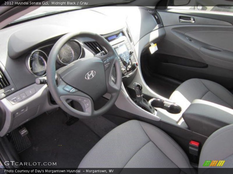 Midnight Black / Gray 2012 Hyundai Sonata GLS