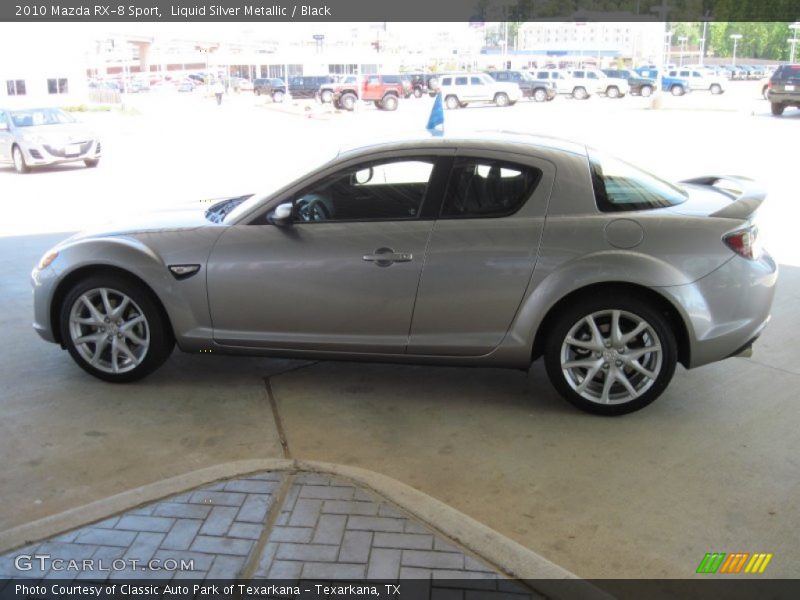 Liquid Silver Metallic / Black 2010 Mazda RX-8 Sport