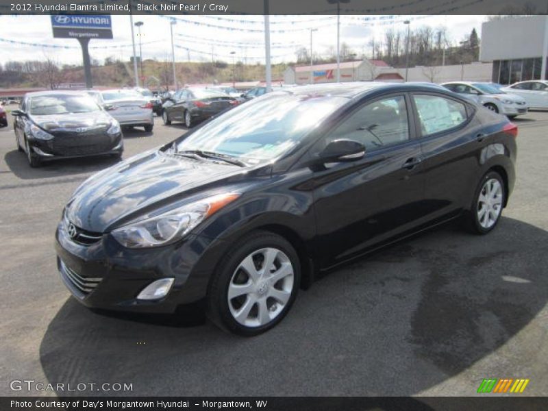 Black Noir Pearl / Gray 2012 Hyundai Elantra Limited