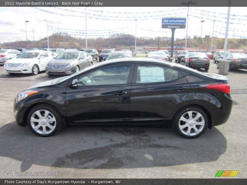 Black Noir Pearl / Gray 2012 Hyundai Elantra Limited