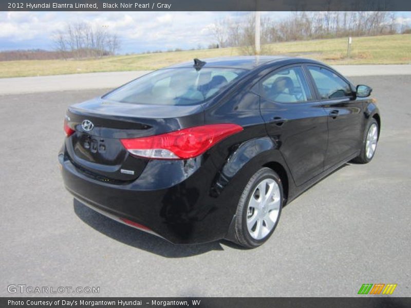 Black Noir Pearl / Gray 2012 Hyundai Elantra Limited