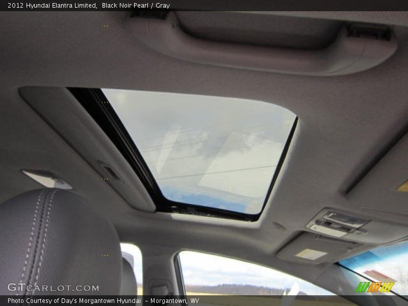 Black Noir Pearl / Gray 2012 Hyundai Elantra Limited