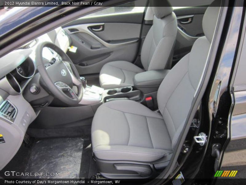 Black Noir Pearl / Gray 2012 Hyundai Elantra Limited