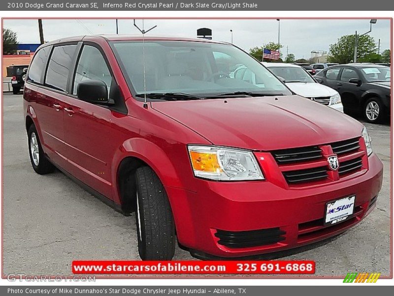 Inferno Red Crystal Pearl / Dark Slate Gray/Light Shale 2010 Dodge Grand Caravan SE