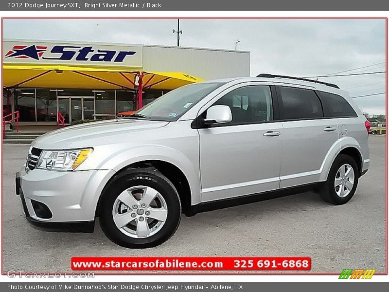 Bright Silver Metallic / Black 2012 Dodge Journey SXT