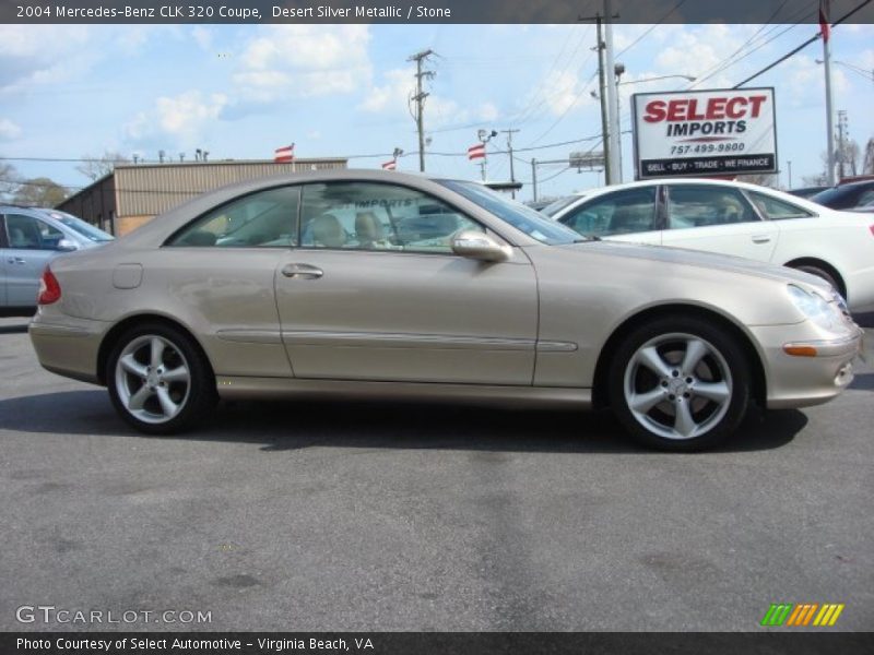 Desert Silver Metallic / Stone 2004 Mercedes-Benz CLK 320 Coupe