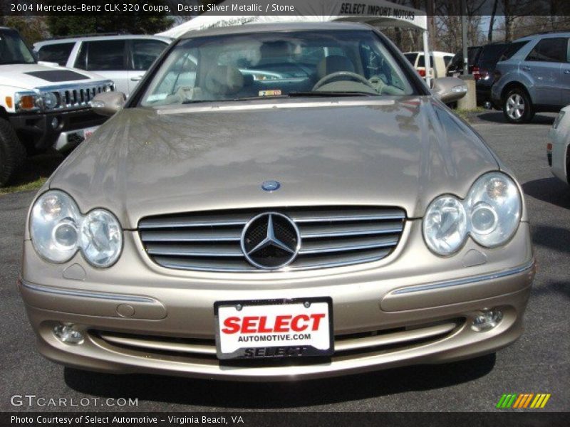 Desert Silver Metallic / Stone 2004 Mercedes-Benz CLK 320 Coupe