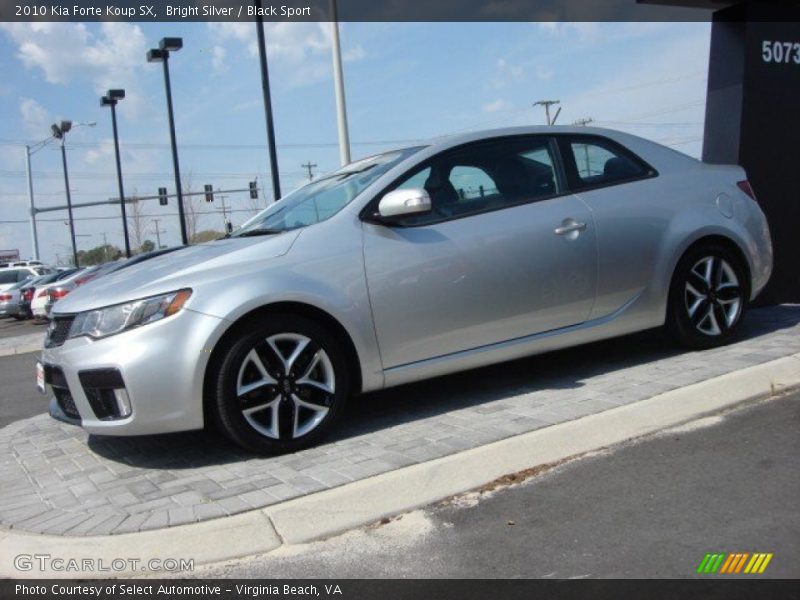 Bright Silver / Black Sport 2010 Kia Forte Koup SX