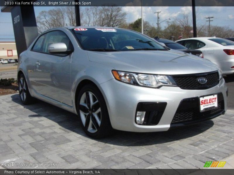 Bright Silver / Black Sport 2010 Kia Forte Koup SX