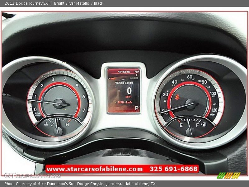 Bright Silver Metallic / Black 2012 Dodge Journey SXT