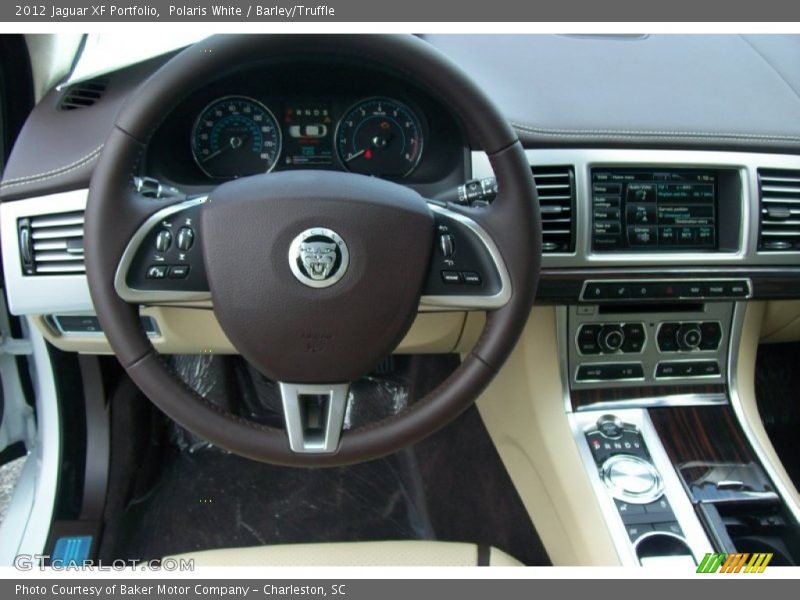 Polaris White / Barley/Truffle 2012 Jaguar XF Portfolio