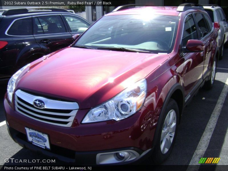 Ruby Red Pearl / Off Black 2012 Subaru Outback 2.5i Premium