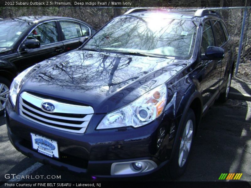 Deep Indigo Pearl / Warm Ivory 2012 Subaru Outback 2.5i Premium