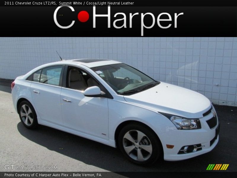 Summit White / Cocoa/Light Neutral Leather 2011 Chevrolet Cruze LTZ/RS